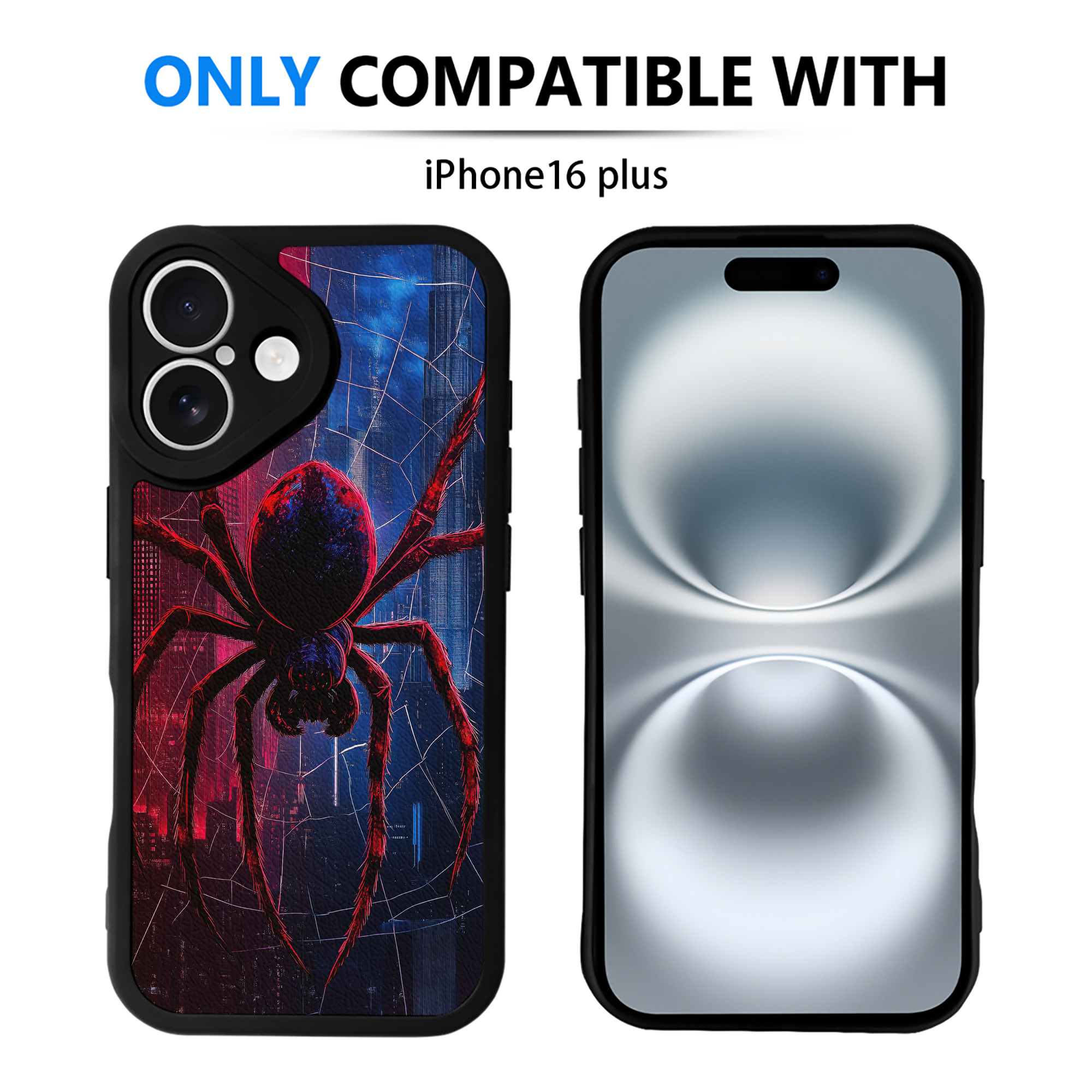 （画像用） Spider Man スパイダーマン 【iPhone 16シリーズ対応】シリコンスマホケース（レザー調） 材質：シリコン